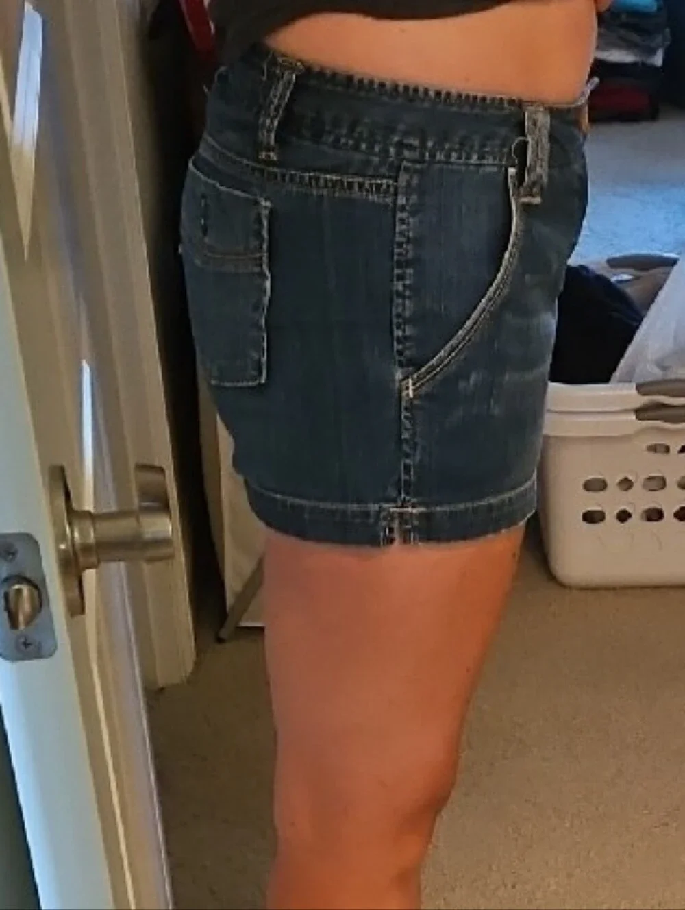 Maurices Dark Blue Denim Jean Shorts